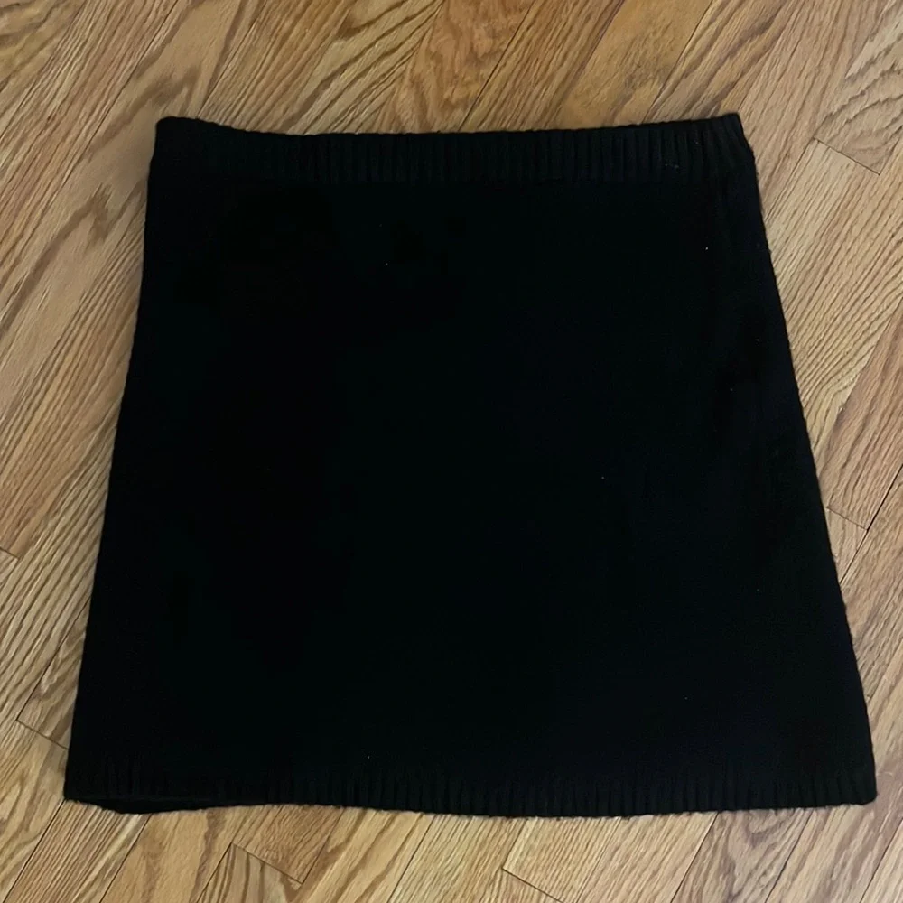Aqua Black Sweater Mini Skirt - Picture 3 of 4